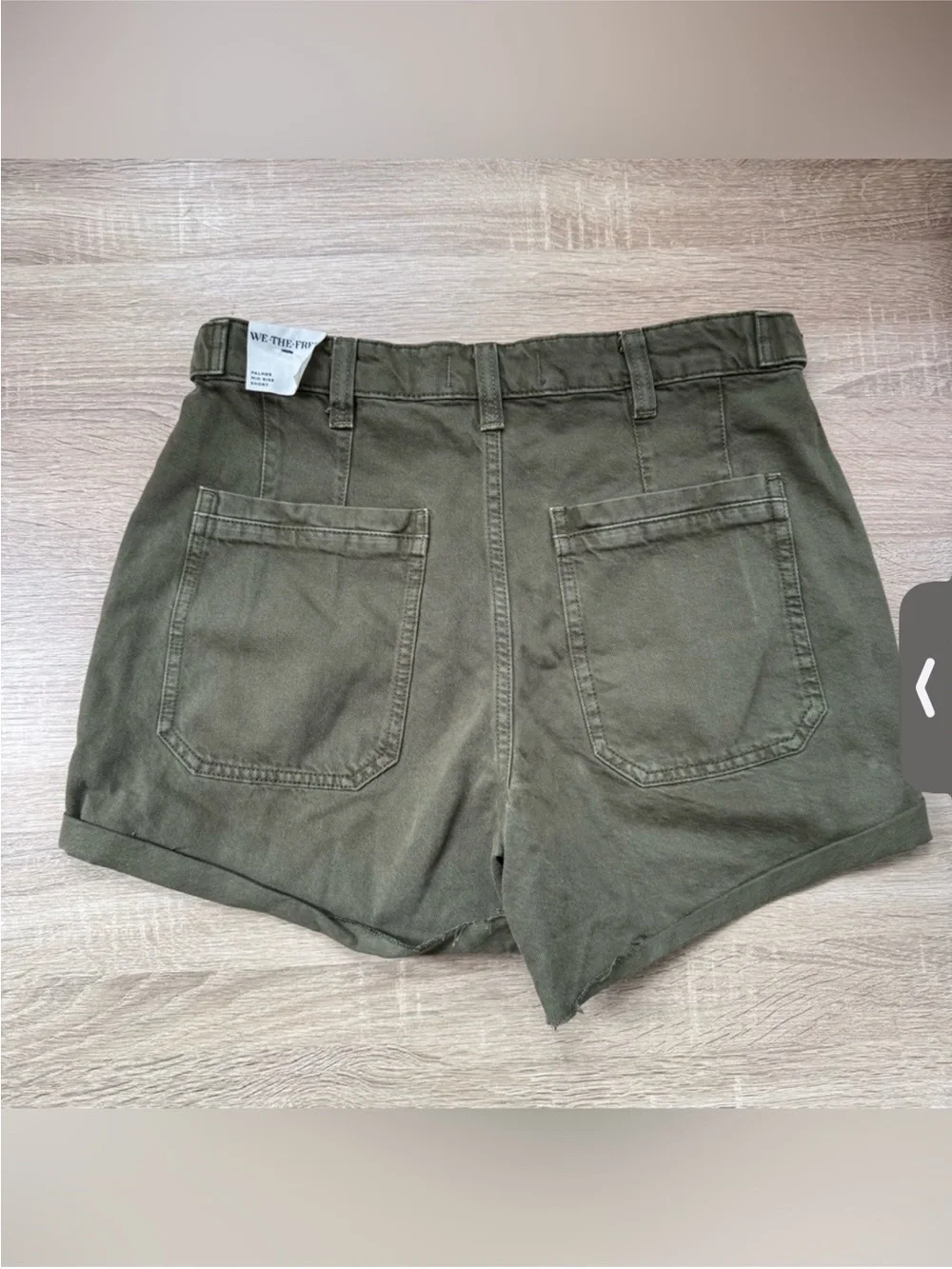 NWT Free People Palmer Cuffed Jean Shorts Green 25